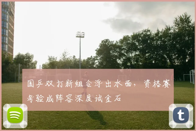 国乒双打新组合浮出水面，资格赛考验成阵容深度试金石